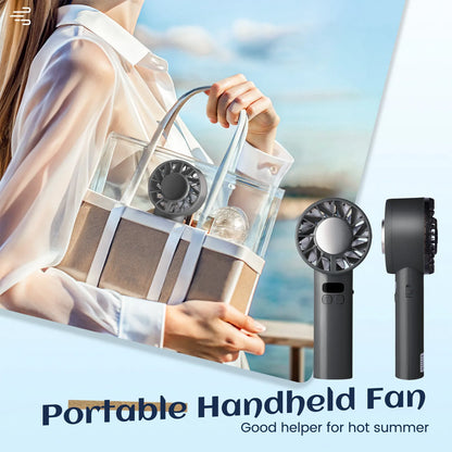coldSky Handheld Mini Fan 5000mAh Battery Portable Rechargeable Fan with LED Display 1-100 Speed Turbo Fan for Beach Travel Vacation
