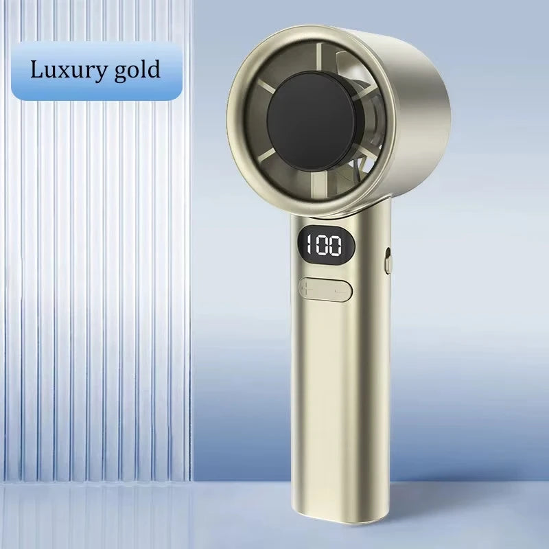 2027 XIAOMI Handheld Cool Fan LED Digital Display Electric Summer Cooling Fan Ice Compress High-Speed Bladeless USB Rechargeable