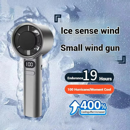 2027 XIAOMI Handheld Cool Fan LED Digital Display Electric Summer Cooling Fan Ice Compress High-Speed Bladeless USB Rechargeable