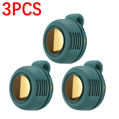 Portable Silent Fan Mini USB Rechargeable Bladeless Electric Clip-on Fan Adjustable 3-Speed Waist Fan For Outdoor Sports Office