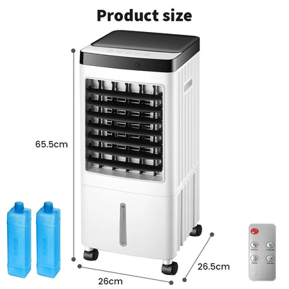 Mini Air Conditioner Air Cooler Fan Portable Mobile Water Cooling Fan 10L Water Tank Electric Fan With Humidifier for Bedroom Office