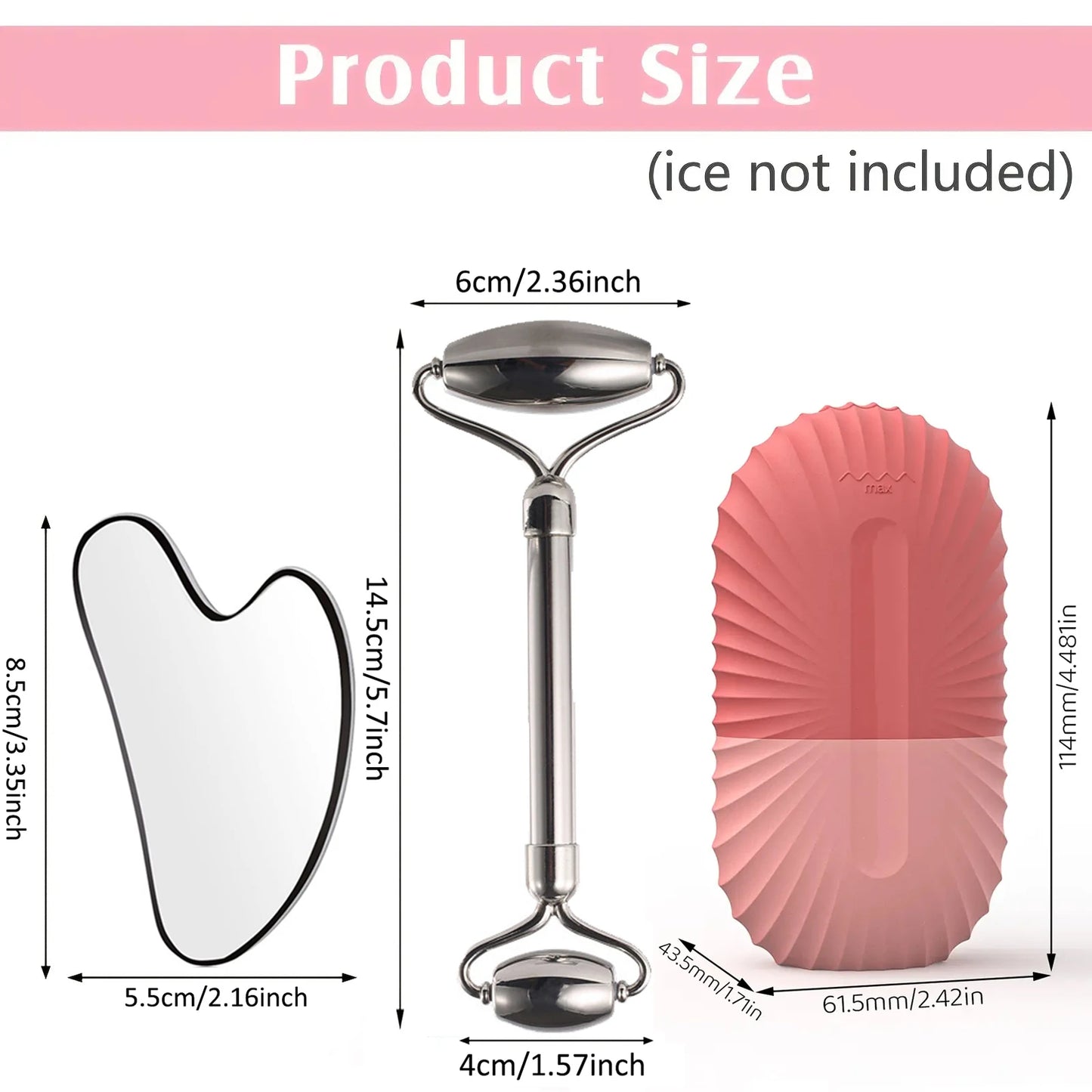 Ice Face Roller, Gua Sha Face Tool, Face Massage Roller