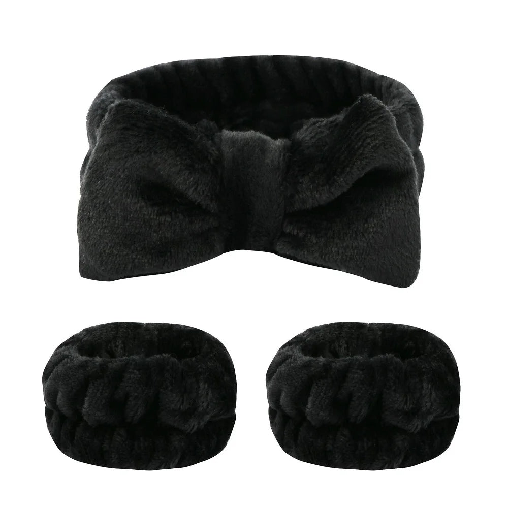 bow elastic headband face