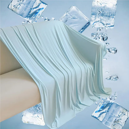 Summer Ice Silk Cooling Blanket Lightweight Breathable Multi-functional Cooling Bed Blanket Multiple Colors for Home Hotel