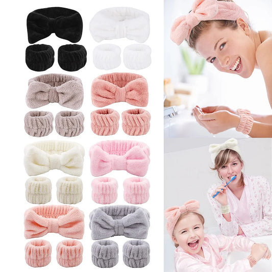 bow elastic headband face