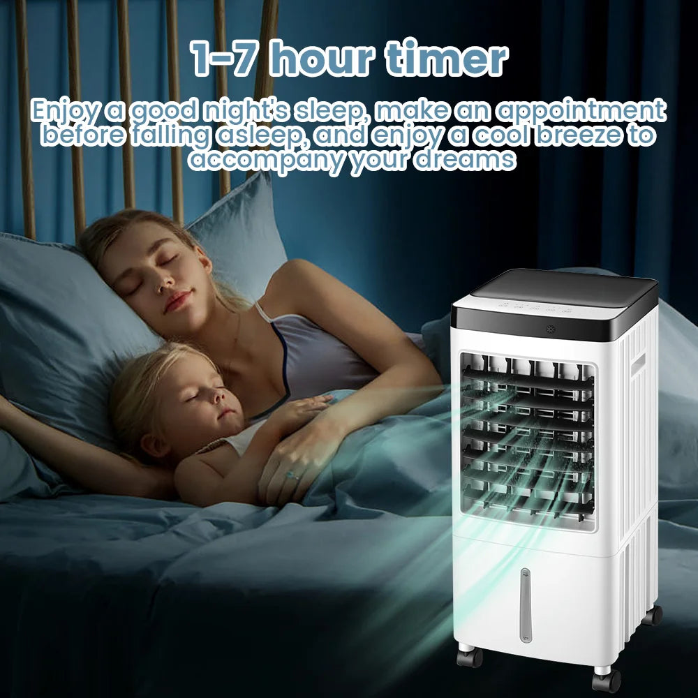 Mini Air Conditioner Air Cooler Fan Portable Mobile Water Cooling Fan 10L Water Tank Electric Fan With Humidifier for Bedroom Office