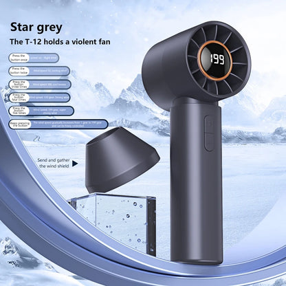 2027 XIAOMI Handheld Cool Fan LED Digital Display Electric Summer Cooling Fan Ice Compress High-Speed Bladeless USB Rechargeable