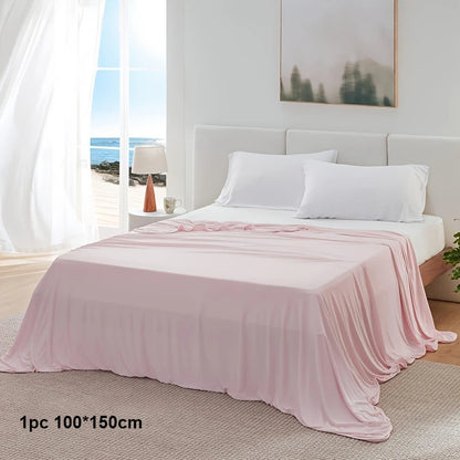 Summer Ice Silk Cooling Blanket Lightweight Breathable Multi-functional Cooling Bed Blanket Multiple Colors for Home Hotel