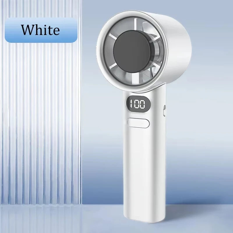 2027 XIAOMI Handheld Cool Fan LED Digital Display Electric Summer Cooling Fan Ice Compress High-Speed Bladeless USB Rechargeable