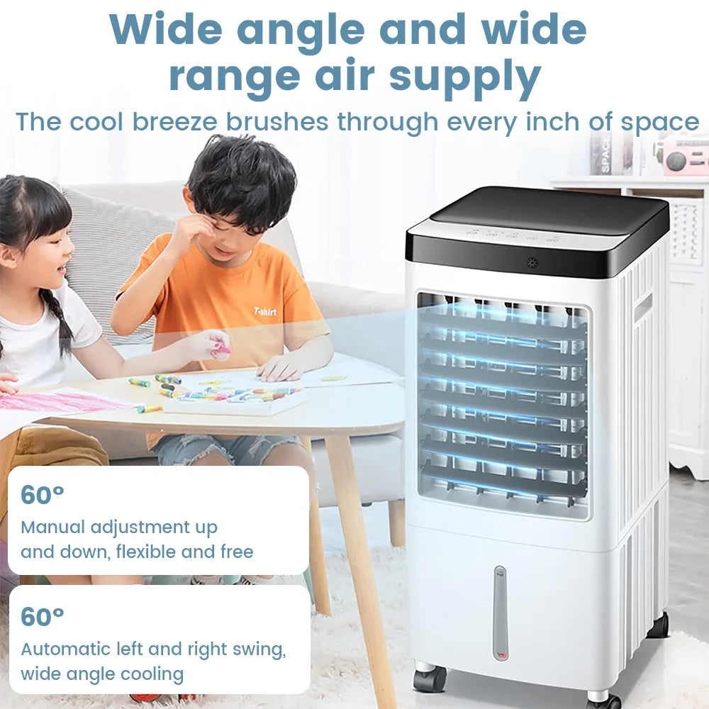 Mini Air Conditioner Air Cooler Fan Portable Mobile Water Cooling Fan 10L Water Tank Electric Fan With Humidifier for Bedroom Office