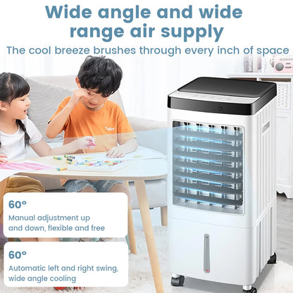 Mini Air Conditioner Air Cooler Fan Portable Mobile Water Cooling Fan 10L Water Tank Electric Fan With Humidifier for Bedroom Office