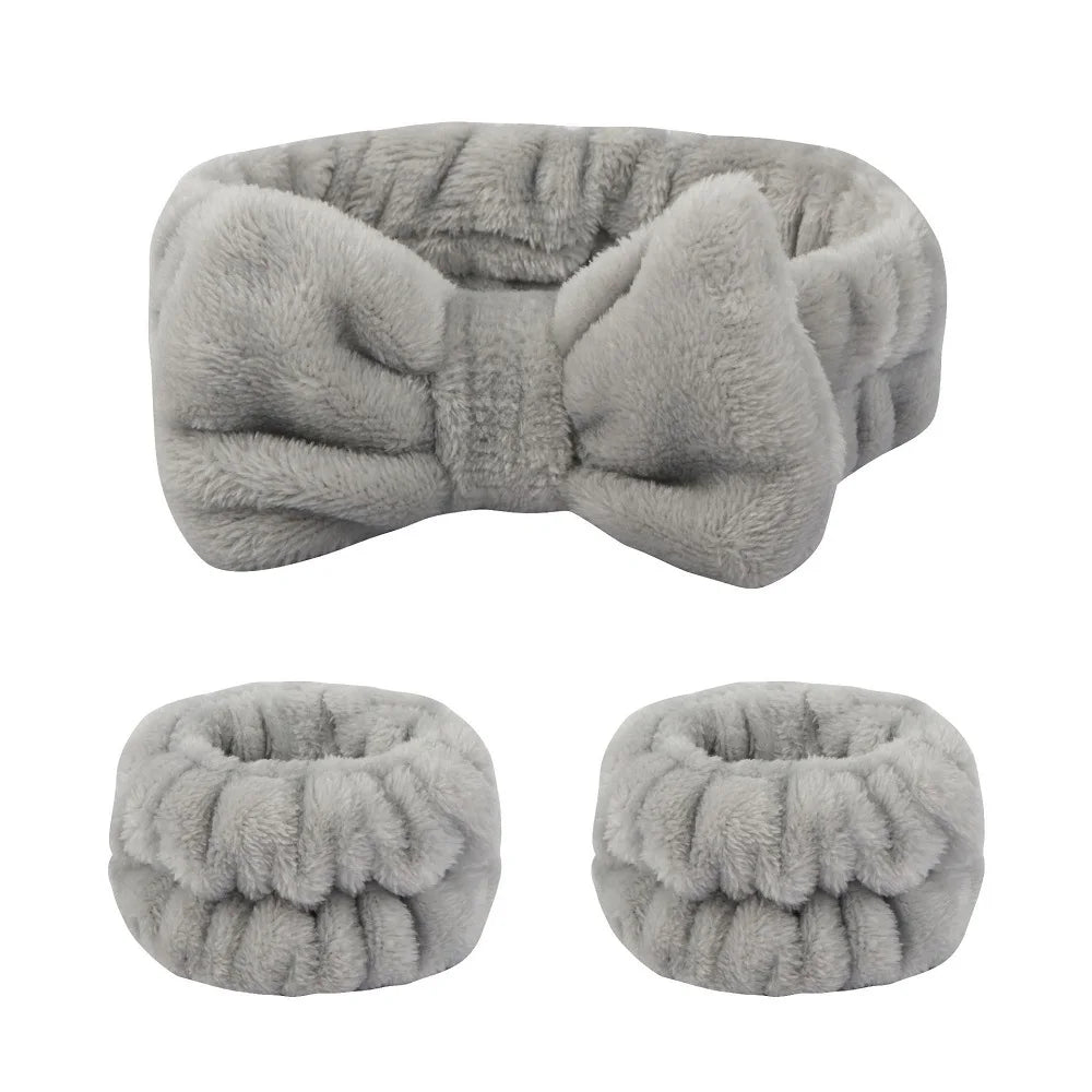 bow elastic headband face