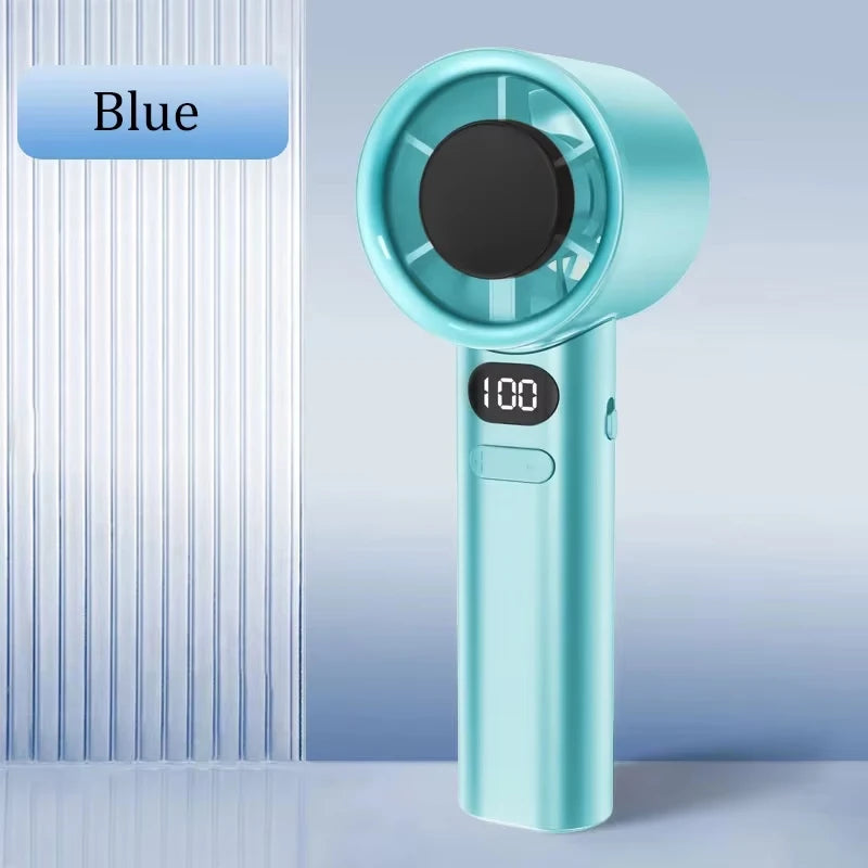2027 XIAOMI Handheld Cool Fan LED Digital Display Electric Summer Cooling Fan Ice Compress High-Speed Bladeless USB Rechargeable